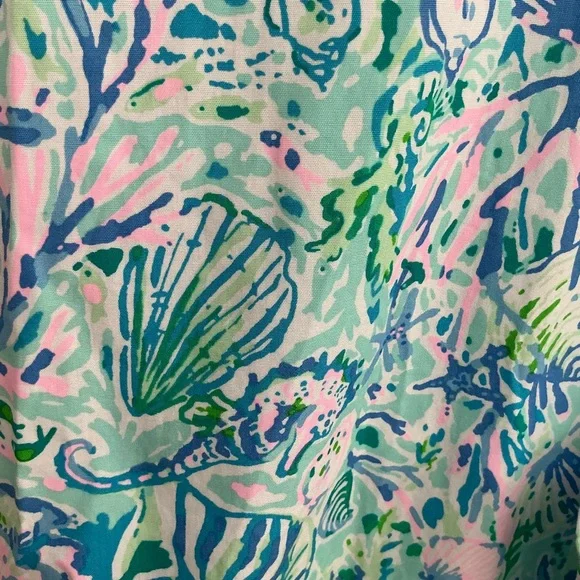 Lilly Pulitzer Trina dress in Surf Blue Soleil It On Me sz large - Picture 4 of 6